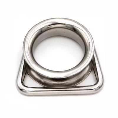 China SS304 316 Stainless Steel Round Thimble Sun Shade Sails Corner Link Hardware D Ring Thimble for sale