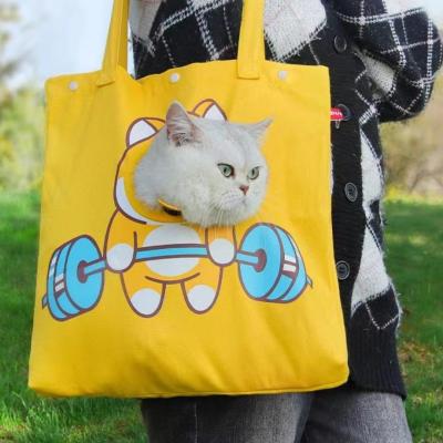 China Cute Durable Pet Carrier Bag for Small Dogs and Cats Fun Printed Canvas, Travel-Friendly for sale