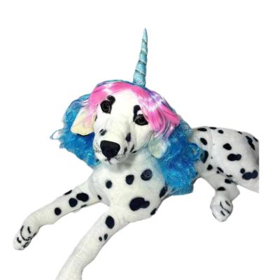 China Colorful Rainbow Pet Wig for Cats and Dogs Vibrant Adjustable Durable Ideal for Parties Photoshoots for sale