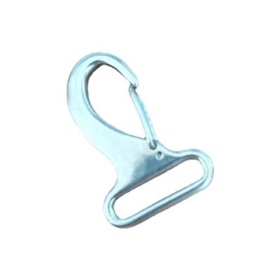 China Stainless Steel Attachment Fixing Spring Snap Hook with 32mm Silver Egg-Shaped Belt Hook for sale