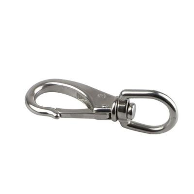 China Polished Finish Stainless Steel Key Chain Hook Dog Leash Swivel Carabiner Snap Hook for sale