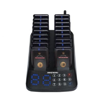 China 16 Vibrating Coaster Pagers for Customer Queuing Wine Red Pager and 300mAh Lithium Battery for sale