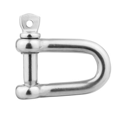 China General Industry Stainless Steel Chain Lifting D Shackle 304L 316L Rigging Hardware for sale