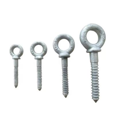 China Hot Dipped Galvanized Forged Carbon Steel G275 Screw Eye Bolts For Heavy Industry for sale