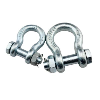 China Imperial Galvanized G2130 Type Carbon Steel Drop Forged Screw Pin Anchor Bow Shackle for sale