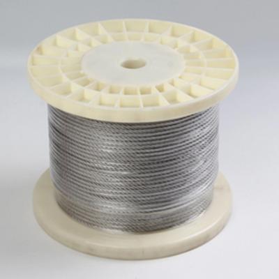 China 1.5mm ss304 ss316 Wire Rope 1x7 Stainless Steel Wire Rope Steel Cable Rope Wires Inox Cable Grade 300 Series Tolerance ±1% for sale