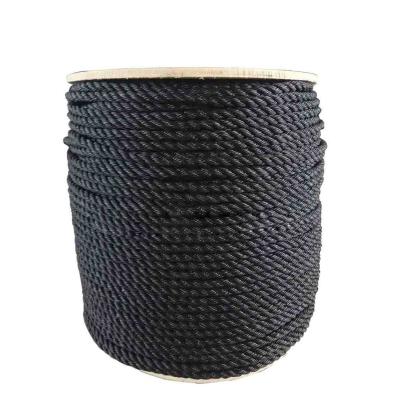 China 14mm 3-Strand PE Rope for Farm Greenhouse Black Color Polyethylene PP/PE Material Standard AiSi Other Processing Service for sale