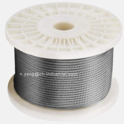 China 200fts Steel Cable T316 Stainless Steel Aircraft Cable 1x19 7x7 7x19 SS Cable Wire Rope for Deck Railing Hardware System for sale