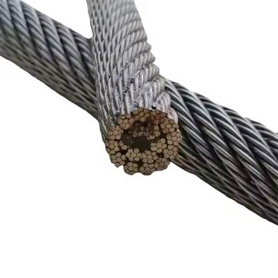 China DIN Standard Galvanized Steel Wire Rope For Construction Machinery Engineering Grade Carbon Steel for sale