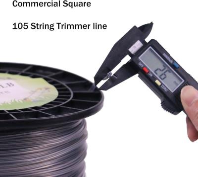 China 105 Trimmer line 5 LB Commercial Square weedeater line with High Strength Inner Core .105-inch Trimmer Line Fits Most of Trimmer Mower for sale