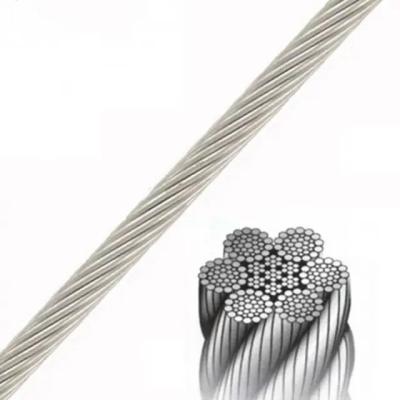 Cina Corde di filo non rotante 1x19 Guy Wire Galvanizzato intrecciato Anti-torsione High Tensile Steel Wire Rope Germania DIN Standard Bright Aerospace Steel Cable in vendita