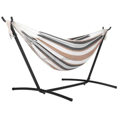 China Double Hammock Two Person Hammock Chair with Steel Stand/Space Saving Steel Stand Hammock for sale