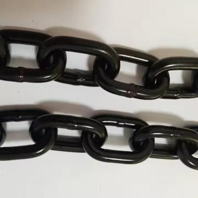 China G80 Black 6mm Anti Rust Lifting Chain Welded Iron 8mm Roller Chain For Hoist for sale