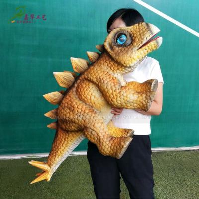 China Amusement park 1.2 meters length of small hand control simulation Stegosaurus cute dinosaur puppet with good price for sale