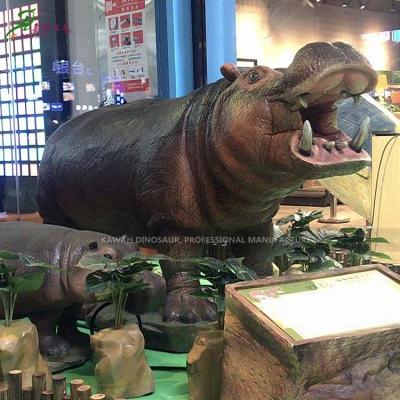 China Handmade Animatronic Hippo Live Animals Custom Hippo Park Equipment Park Decoration Animals Statue for sale