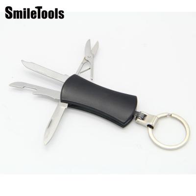 China Multi Functional Combination Metal 4-in-1 Multi Knife 4 Pocket Key Chain Tool Screwdriver for sale