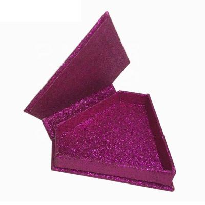 China Recycled Materials Custom Design Diamond Shape Luxury 3d Mink Magnetic False Eyelash Gift Packaging Box for sale