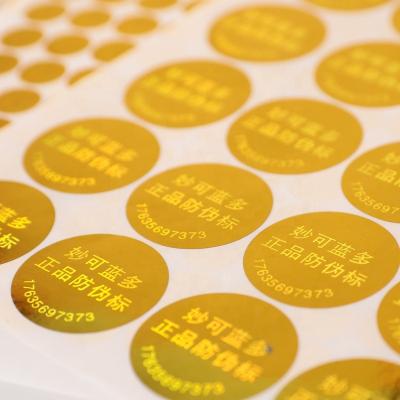 China Cosmetic Waterproof Self Adhesive Laser Vinyl Sticker Custom Printed Logo Sticker Custom Printed Logo Sticker for sale