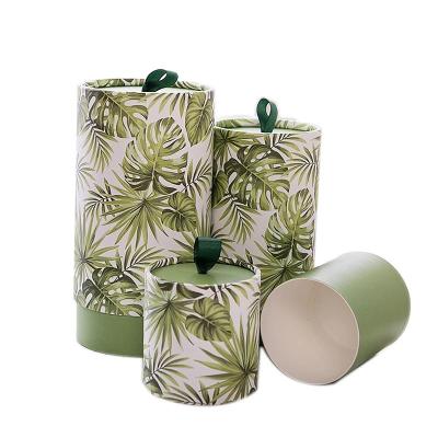 China Recyclable Custom Logo Printed Round Kraft Paper Tube Packaging For Cosmetic for sale