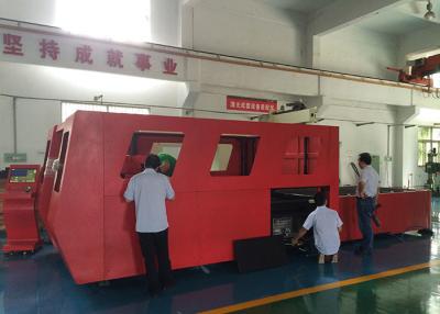 China De Plaatsnijmachine van het hoge Machtsmetaal met 6000mm × 2000mm Scherpe Waaier, Waterkoeling Te koop