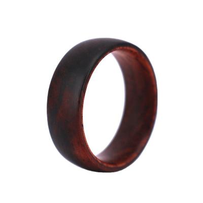 China Natural Casual/Sporting Ebony Bentwood Ring, 100% Handmade Wood Wedding Bands, 2021 Fashion Wood Ring for Men for sale