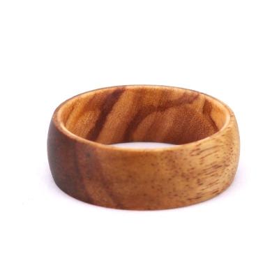 China Custom Made Olive Wood Sleeve Koa Wood Outside Wood Combo Ring for sale