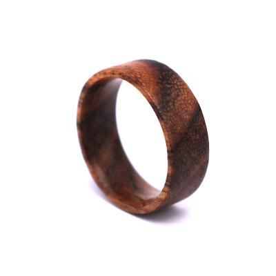 China Fashion Casual/Sports Jewelry 8MM Relieve Fit Zebra Wood Ring, Factory Wholesale Natural Wood Ring Jewelry for sale