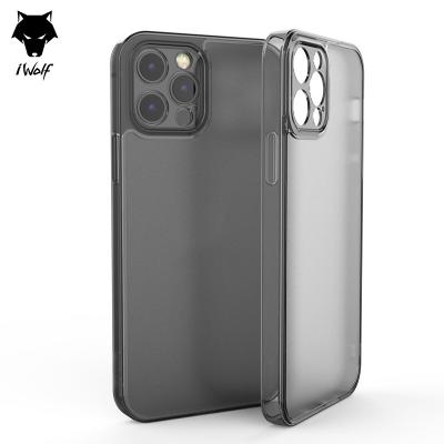 China iWolf Tempered Glass High Quality Matte Anti-fall TPU+9H Phone Case For iPhone 12 13 Pro Max for sale