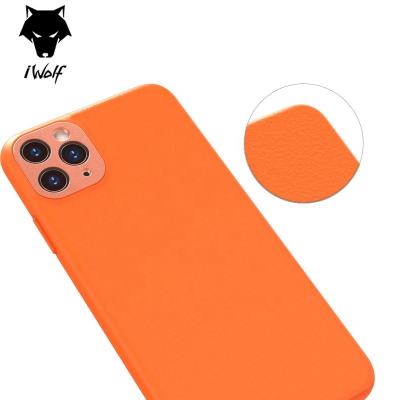 China High Quality PU Leather Case Anti-fall Plain Camera Lens Protection Shockproof Mobile Phone Case For iPhone 11 Phone Case for sale