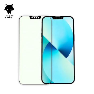 China iWolf 2.5D Anti Glare Blue Lightweight Anti Glare Cell Phone Tempered Glass Screen Protector For Apple iPhone 13/12/12 Pro Max Mobile Screen Protector for sale