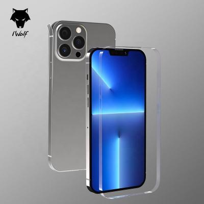 China iWolf Mobile Phone iWolf Holes End Holes Dustproof Mobile Phone Frame TPU Hydraulic Side Film HD Clear Protective Film For iPhone 12 13 pro max for sale