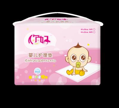 China Non Woven Fabric 45x33 Waterproof Baby Pee Bed Cushion Cardboard Sheet Underpad Baby Urinal Pad Rubber for sale