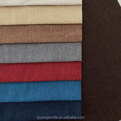 China Waterproof Sofa Fabrics Modern Polyester 100% Linen Fabric For Cheap Sofa Fabric for sale