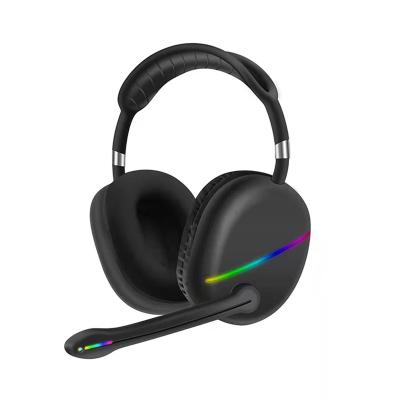 China New Perfect Sound MAX15 Headset With MIC For Mobile Radio Over The Ear Earphone RGB LED Light Gaming Wireless Headphones for sale