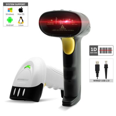 China 1D 2D Laser Barcode USB QR Code Scanner Wired Handheld Barcode Reader Wireless Barcode Scanner A4 for sale