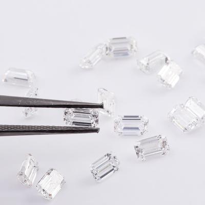 China Fancy Lab Developed Diamond Cut DEF Color VS Green VG IGI Cut Shape Green Size 3*2mm-6*4mm 0.1ct-0.66ct Emerald Cut for sale