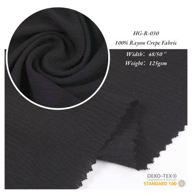 China Fashion Fabric Supply 15+years Experience Shrink-Resistant Crepe 125gsm Woven 100% Rayon Fabric For Clothing-Pajamas for sale