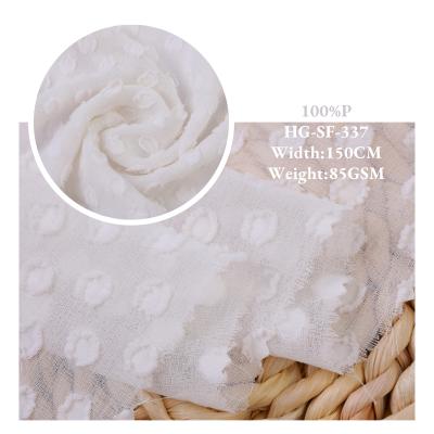 China Good Selling Dot Cut Flower Shrink-Resistant Anti-Wrinkle Chat Linen Fabric For Garment-Dress for sale