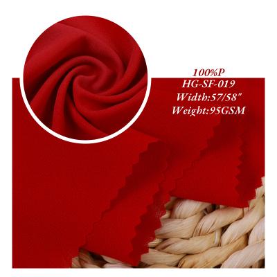 China Good Price 75gsm Shrink-Resistant 75D Woven 100% Polyester Chiffon Beaded Fabric For Dress for sale