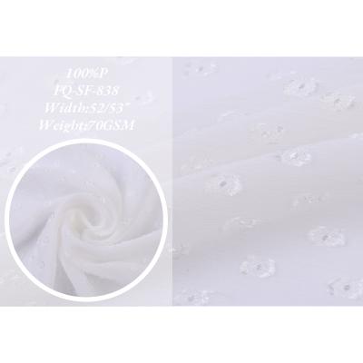 China Fast-delivery durable 100% durable stretch polyester dot pattern crepe chiffon fabric for dress for sale