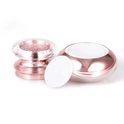 China Factory direct selling personal light luxury packaging skin care dome rose gold cosmetic packaging set lotion cream storage set for sale