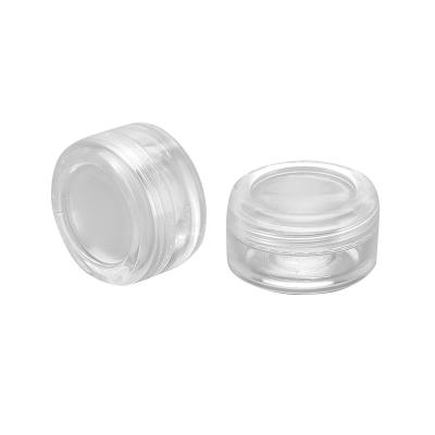 China Personal Skin Care Small Capacity Clear Single Layer Cosmetic Cream Container Packaging 5g Plastic Skin Care Jar for sale