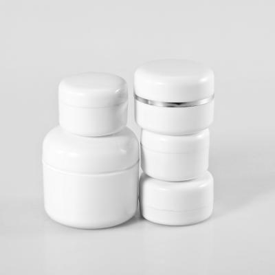 China Hengsheng skin care cream Opal White Ceramic Cosmetic Packaging pp jar 10g 15g 20g 50g for skin care cream for sale