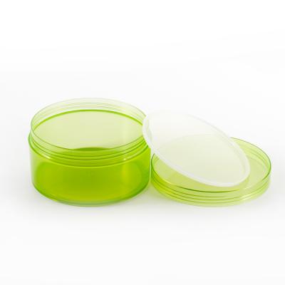 China 300ml Aloe Vera Gel Cosmetic Jar PP Container Bottle Plastic Green Jar for sale