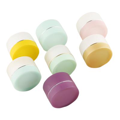 China 15ml Cosmetic Multicolor Empty Face Cream Eye Cream Storage Container Plastic Cylindrical Jar PP for sale