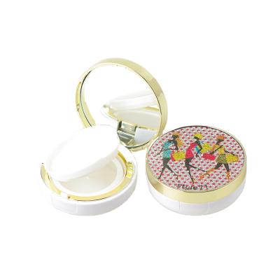 China Recycled Materials Empty Base Case Facial Cream Container With Cushion And Puff for sale