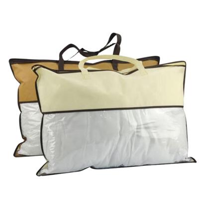 China High Quality Cheap Dust Proof PVC+Non Woven Bag For Pillow /Quilt/Blanket With Your Own Logo for sale