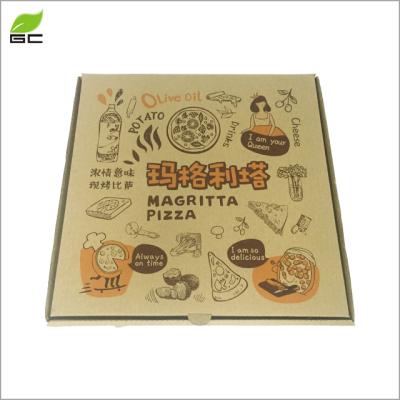 China Cheap Custom Logo Various Size Recyclable Pizza Delivery Box From China Recyclable Supplier for sale