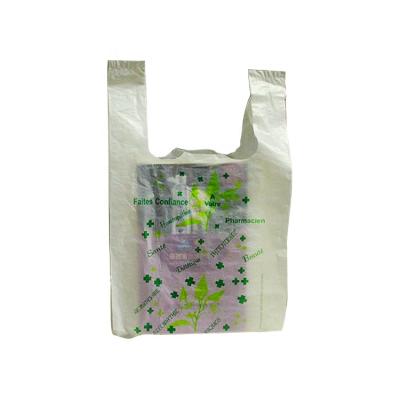 China 2021 Wholesale Recyclable PE Vest Small Plastic Bag Packaging For Supermarket for sale