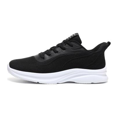 China 2023 Fashion Trend Men's Lightweight High Elasticity Running Shoes Cushioning Breathable Sneakers Fly Woven Fabric Design for sale